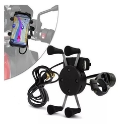 Suporte De Celular Com Carregador Para Moto - comprar online