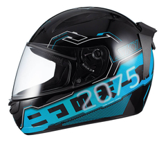 Capacete Sky Two Sorah Preto/Azul