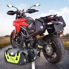 Imagem do Bolsa Alforge Mala Lateral para Moto 100% Impermeável Verde