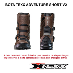 Bota Moto Cano Curto Texx Adventure Short Impermeável