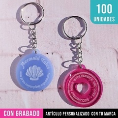 100 LLAVEROS ACRILICO COLOR / CRISTAL