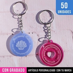 50 LLAVEROS ACRILICO COLOR / CRISTAL