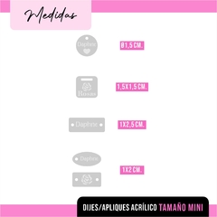 DIJES/APLIQUES ACRILICO TAMAÑO MINI - comprar online