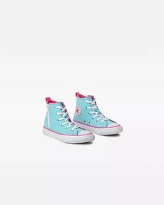 TENIS KIDS CONVERSE CHUCK TAYLOR ALL STAR AZUL CLARO/ROSA CHOQUE/BRANCO | CK09090002 na internet