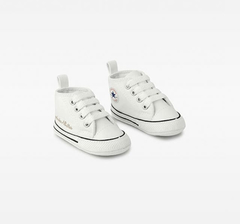 TENIS BABY CONVERSE CHUCK TAYLOR ALL STAR MY FIRST ALL STAR BRANCO/BRANCO/PRETO | CK04400003 - loja online