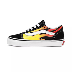 TENIS VANS UY OLD SKOOL (FLAME) BLACK/TRUE WHITE | VN0A5AOAXEY na internet