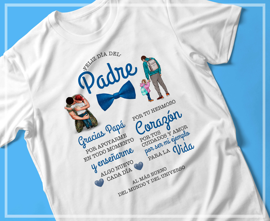 Disenos Plantillas Remeras Dia del Padre Sublimacion