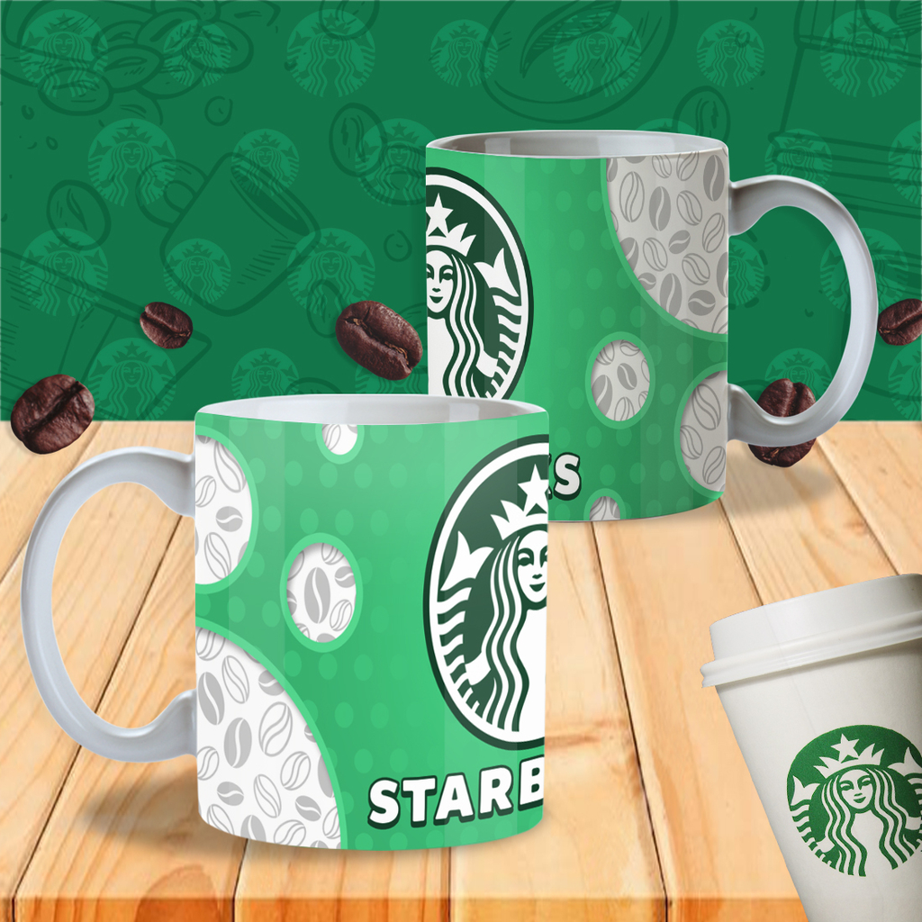 9 Diseños Plantillas Tazas Starbucks en Jpg