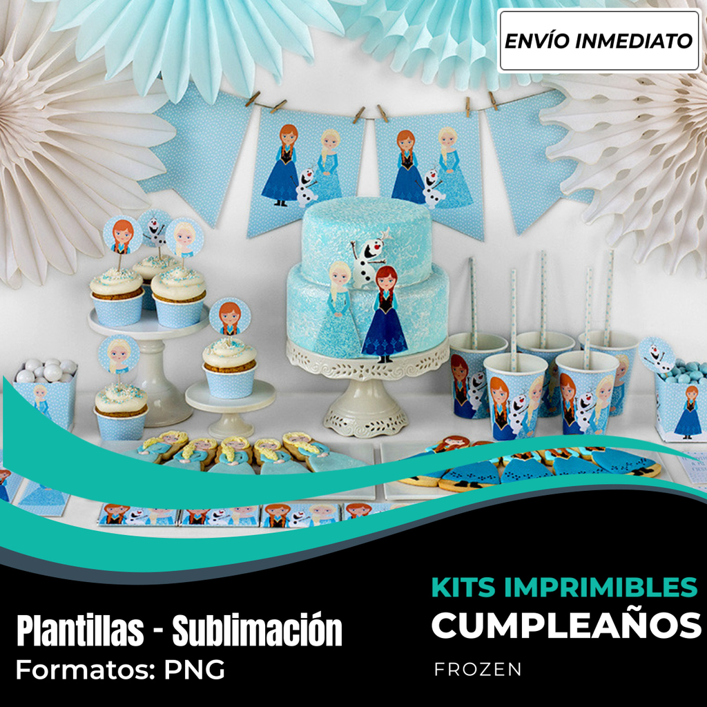 Kits Imprimibles Cumpleaños Frozen - Modelo 7