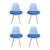 Almohadon de Pana para Silla Eames Premium decorativo Azul - comprar online