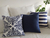 Almohadon Nordico Decorativo 40x40 - Rayado Azul - comprar online