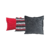 Almohadon Chenille 40x40 Premium decorativo Rayado Negro rojo - comprar online
