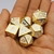 Set de Dados Metálicos Blanco y Dorado - Angelical Treasure - online store