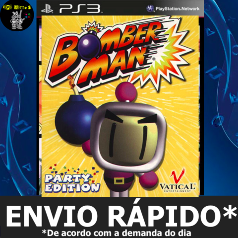 Bomberman Party edition Classico Ps1 Jogos Ps3 PSN Digital Playstation 3