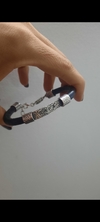 Pulsera de identidad cuero mediano