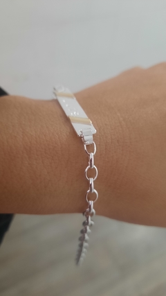 Pulsera Identidad adulto con aplique de oro en internet