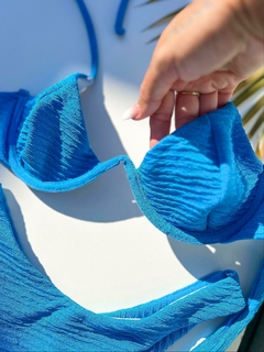 Biquini Ariel Azul Enseada Duna Stripe Asa Delta Fio Duplo - comprar online