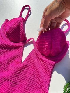 Maiô Ariel Rosa Pink Duna Stripe - comprar online