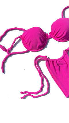 Biquini Maia Rosa Pink Crispy Franzida - loja online