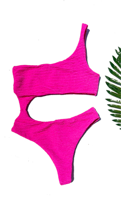 Maiô Olívia Rosa Pink Duna Stripe - comprar online