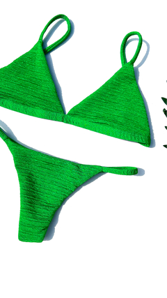 Biquini Basic Verde Bandeira Duna Stripe Tira - comprar online