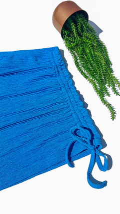 Saia Franzida Azul Enseada Duna Stripe - comprar online