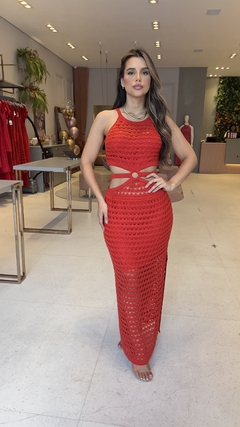 Vestido Tricot Radija Vermelho - comprar online