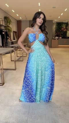 Vestido Longo Maldivas Azul - comprar online