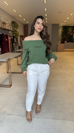 Blusa Tricot Pietra Verde - Flor de Elisa moda