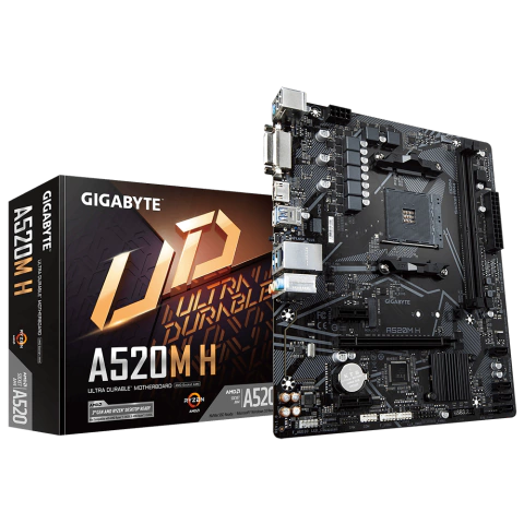 MOTHER GIGABYTE A520M H DDR4 AM4 (SERIE 3000/4000/5000) (9683) IN