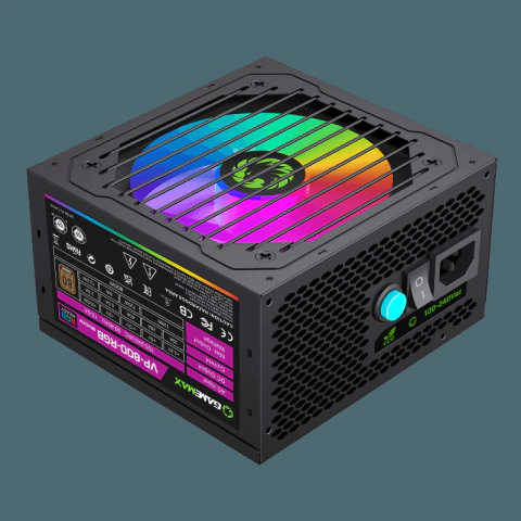 FUENTE 800W GAMEMAX 80 PLUS BRONZE VP-800-M-RGB AR