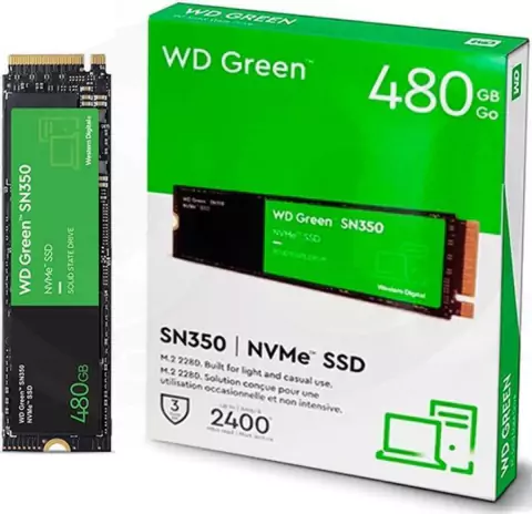 SSD M.2 NVME 480GB WESTERN DIGITAL GREEN SN350 AR