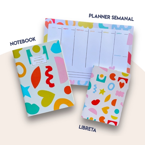 Combo CARIBE (Planner Semanal + Notebook + Libreta)