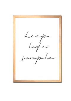 Keep life simple cursiva