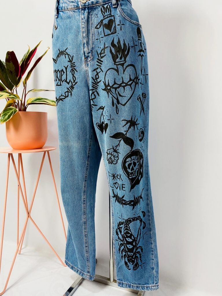 Calça jeans store feminina customizada