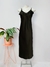 VESTIDO CETIM PRETO - M