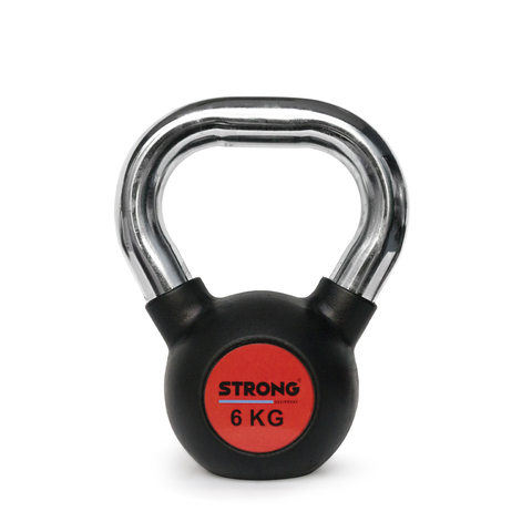 PESA RUSA DE 6 KG. CROMADA ENGOMADA KETTLEBELL MIR ALVAREZWEB FITNESS -  Alvarezweb