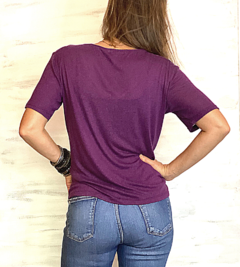 Blusa manca curta decote V "podrinha"