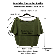 Blusa Ombro á ombro verde militar com lurex dourado - RP Collection