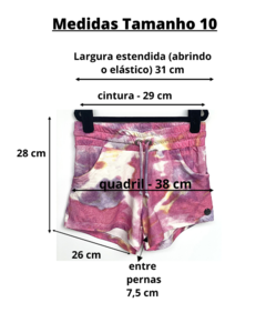Shorts em malha Tie Dye na internet