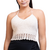 Top em crochet feito á mão - Off White - comprar online