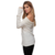 Blusa ombro a ombro decote dobrado em crochet manga longa com dedinho - comprar online