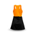 Vestido flex naranja con negro - comprar online