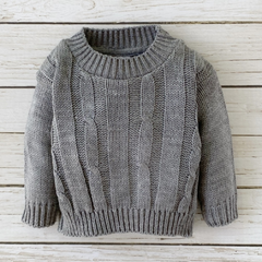 SWEATER TRENZADO GRIS