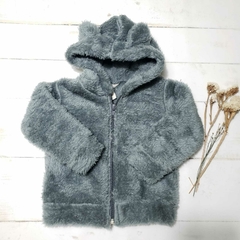 Campera de piel Osi Gris mecano