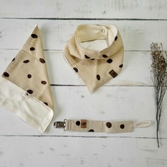 Set bandana baby unisex manchitas