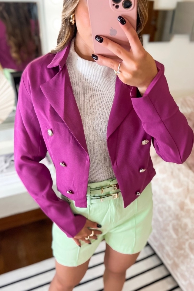 Modelo de hotsell blazer curto
