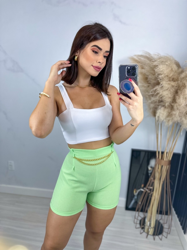 Shorts cintura alta combina com hotsell que blusa