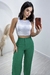 Calça Pantalona Camila em Linho - Verde Bandeira na internet