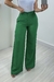 Calça Pantalona Camila em Linho - Verde Bandeira